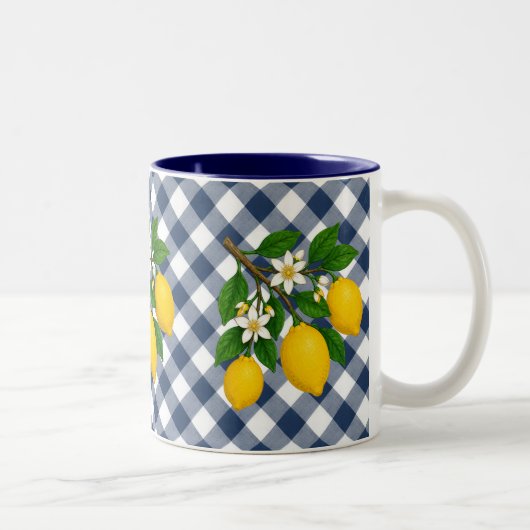 Menton Lemon Two-Tone Mug Tweekleurige Koffiemok (Rechts)