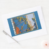 Menton Rechthoekige Sticker (Envelop)