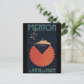 Menton Sa Fete de Nuit French Riviera Briefkaart (Staand voorkant)