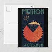 Menton Sa Fete de Nuit French Riviera Briefkaart (Voorkant / Achterkant)