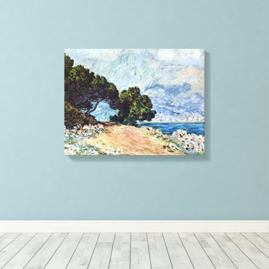 Menton Seen van Pet Martin door Claude Monet Canvas Afdruk (Insitu (Houten vloer))