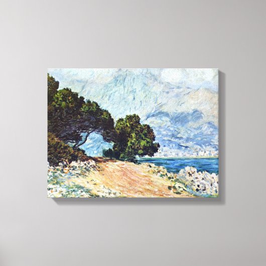Menton Seen van Pet Martin door Claude Monet Canvas Afdruk (Voorkant)
