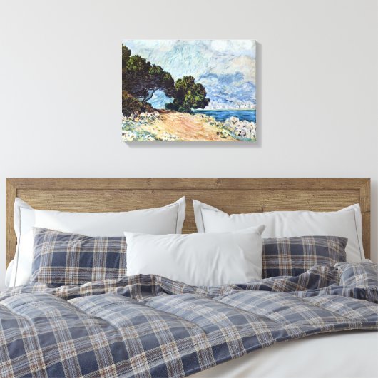 Menton Seen van Pet Martin door Claude Monet Canvas Afdruk (Insitu (Slaapkamer))