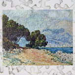 Menton Seen van Pet Martin door Claude Monet Legpuzzel<br><div class="desc">Menton Seen uit Pet Martin (1884) van Claude Monet is een impressionistisch schilderij met een fijne kunstschilderij. Bomen, de oceaan en de kustkustlijn staan op de voorgrond met de stad en bergen op de achtergrond. Een zonnige dag met wat vlotte wolken in de lucht. Een uitzicht van de stad Menton...</div>