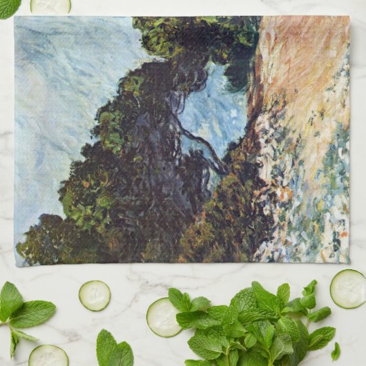 Menton Seen van Pet Martin door Claude Monet Theedoek (Gevouwen)