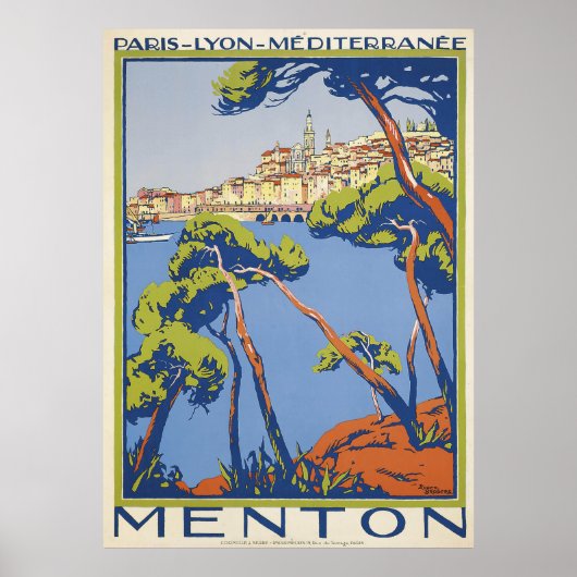 Menton Travel Poster (Voorkant)