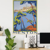 Menton Travel Poster (Thuiskantoor)
