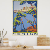 Menton Travel Poster (Keuken)