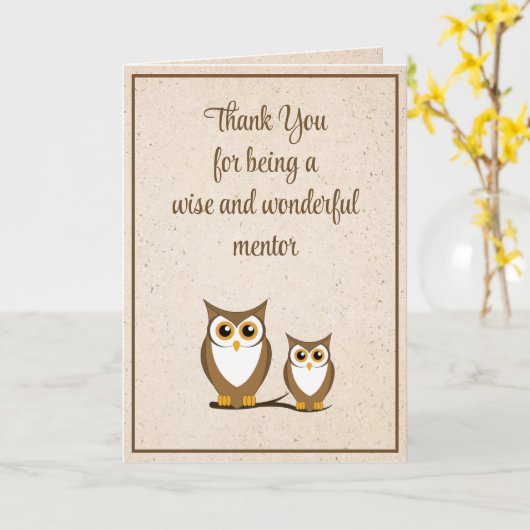 Mentor Dank je Kaart op de Dag van Boss (Gele Bloem)