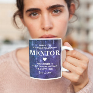 Mentor Dank je oprechte boodschap gepersonaliseerd Koffiemok