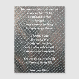 Mentor Dank u Magnetisch Wenskaart