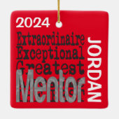 Mentor Extraordinaire CUSTOM Keramisch Ornament (Achterkant)