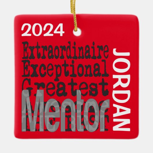 Mentor Extraordinaire CUSTOM Keramisch Ornament (Voorkant)