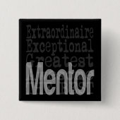 Mentor Extraordinaire Vierkante Button 5,1 Cm (Voorkant)