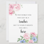 mentor florale leraar of waardering van studenten kaart (Voorkant)
