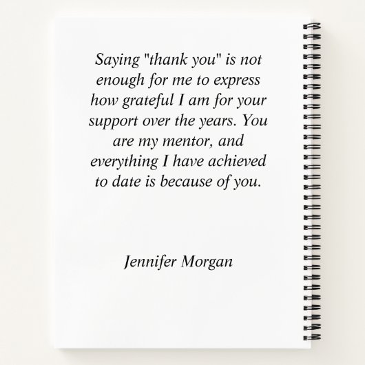 Mentor gift voor managers supervisors notitieboek (Achterkant)