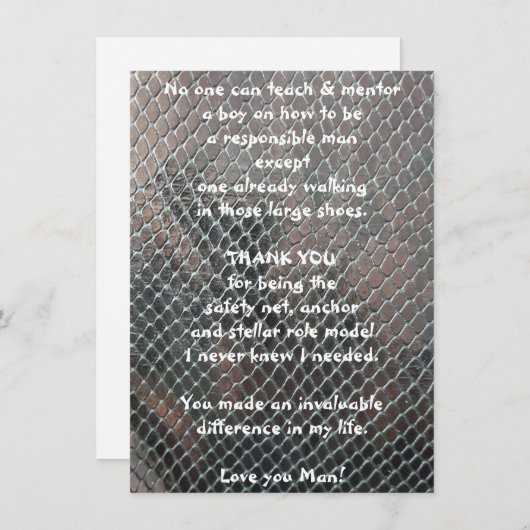 Mentor Hartelijk dank voor uw flatWenskaart (Voorkant / Achterkant)