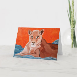 Mentor Lioness Standaard 5" x 7" Bedankkaart