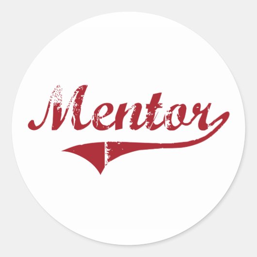Mentor Ohio Classic Design Ronde Sticker (Voorkant)