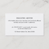 Mentor / opvoeder / consultant visitekaartje (Achterkant)