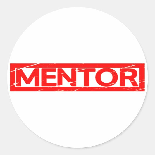 Mentor Stamp Ronde Sticker (Voorkant)