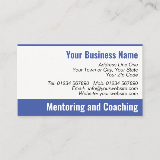 Mentoring en coaching QR-code Visitekaartje (Voorkant)