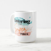 Mentorschap is mijn superkracht mok (Voorkant links)