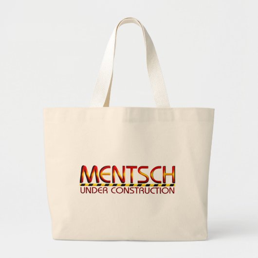 Mentsch Grote Tote Bag (Voorkant)