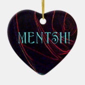 MENTSH-HEART KERAMISCH ORNAMENT (Voorkant)