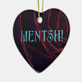 MENTSH-HEART KERAMISCH ORNAMENT (Links)