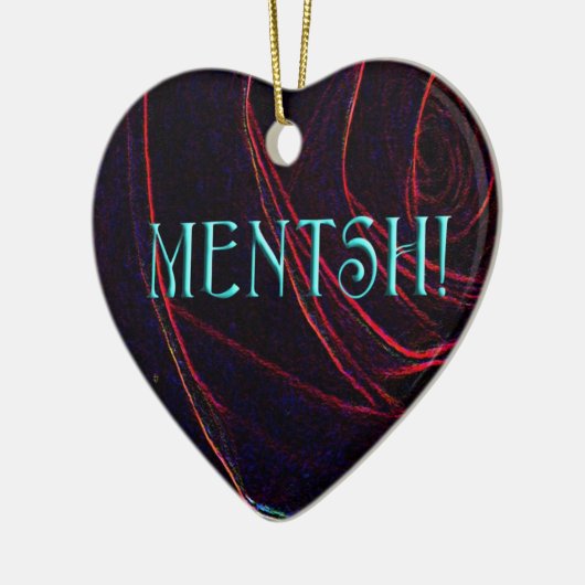 MENTSH-HEART KERAMISCH ORNAMENT (Links)