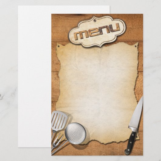 Menu (Voorkant / Achterkant)