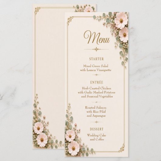 Menu (Voorkant / Achterkant)