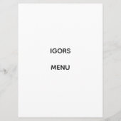MENU (Achterkant)