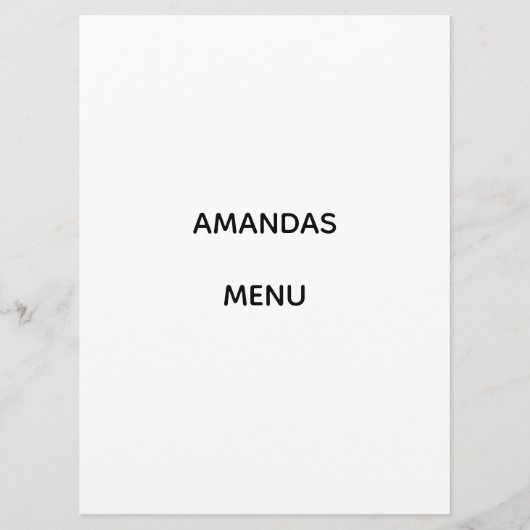 MENU (Voorkant)