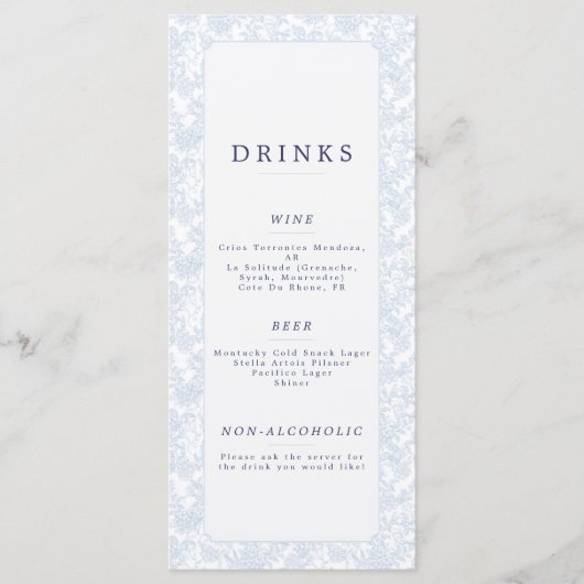 Menu (Voorkant)