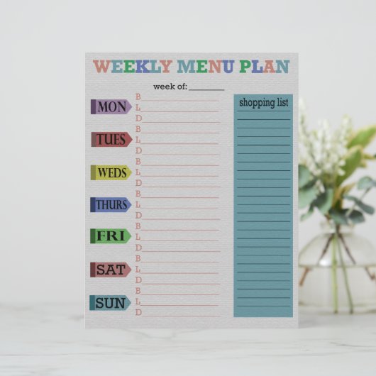 Menu 2 weken (Staand voorkant)