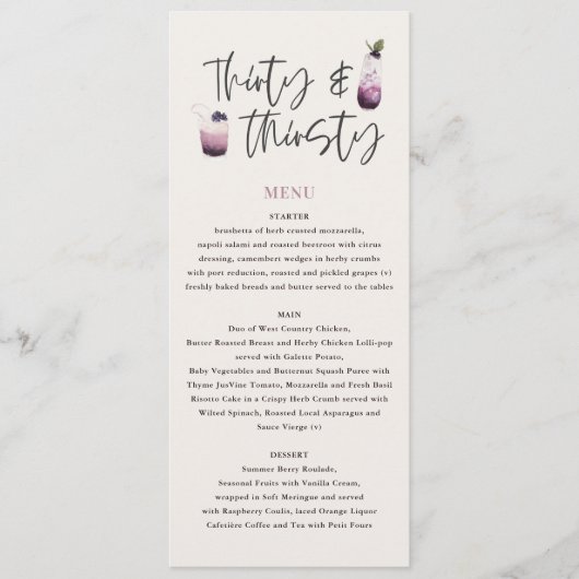 Menu 30-30-jarig bestaan (Voorkant)