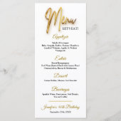 Menu - 3d Gold Tex Minimalistisch ontwerp (Voorkant)