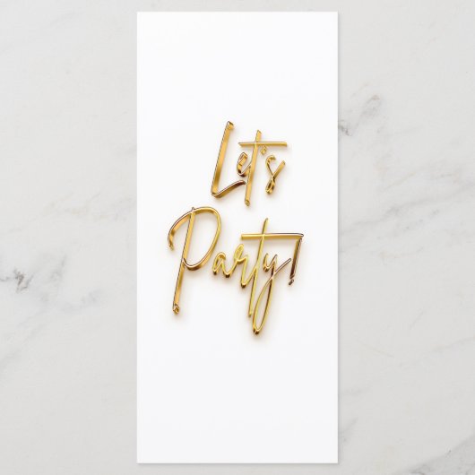 Menu - 3d Goud Tekst Minimalistisch ontwerp (Achterkant)