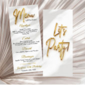 Menu - 3d Goud Tex Minimalistisch ontwerp