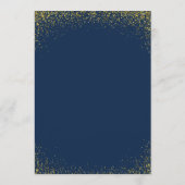 Menu 75th birthday Navy Gold Glitter (Achterkant)