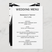 Menu Aangepast zwart-wit gadeweddenschap (Voorkant / Achterkant)