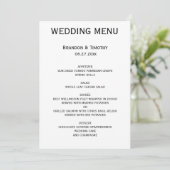 Menu Aangepast zwart-wit gadeweddenschap (Staand voorkant)