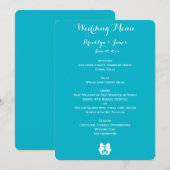 Menu Aangepaste blauwe witte doezelaardenweddensch (Voorkant / Achterkant)