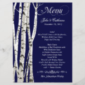 Menu Aangepaste bruiloft Birch Trees (Voorkant)