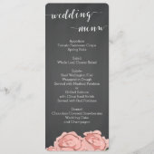 Menu Aangepaste Floral Chalkboard Weddenschap (Voorkant)