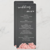 Menu Aangepaste Floral Chalkboard Weddenschap (Voorkant / Achterkant)