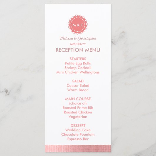 Menu abstracte ventilatorbruiloft / Programma (Voorkant)