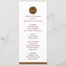 Menu abstracte ventilatorbruiloft / Programma